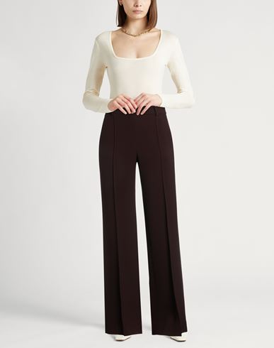 Woman Pants Chocolate brown Size 2 Viscose, Acetate