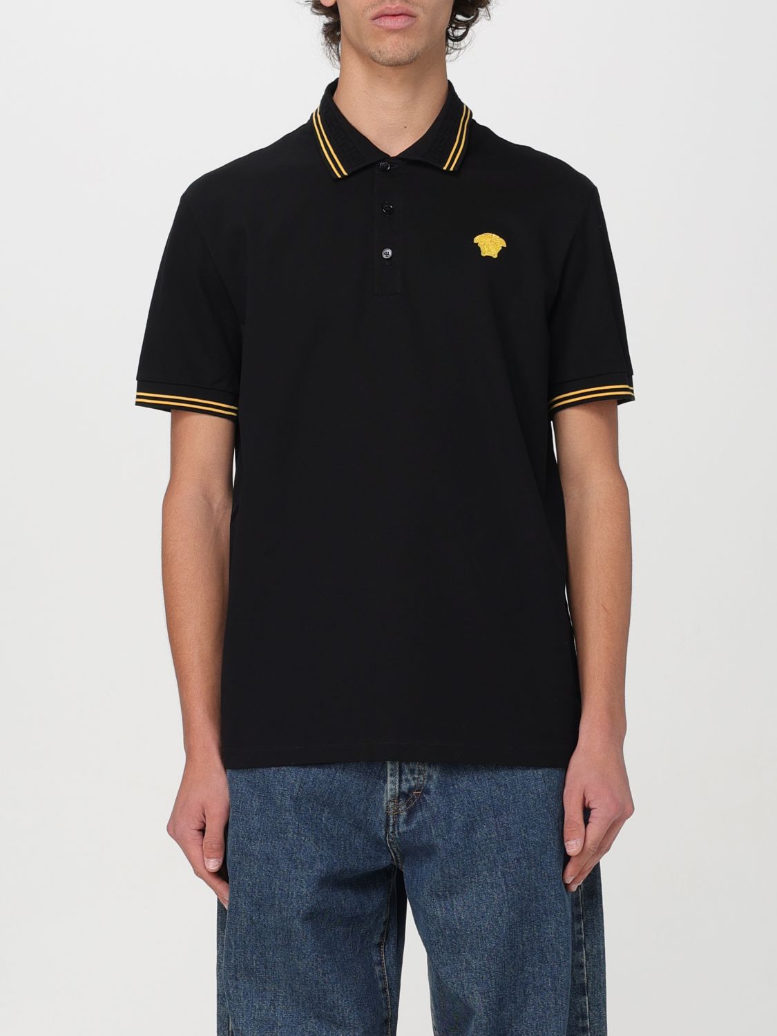 Polo Shirt Men color Black