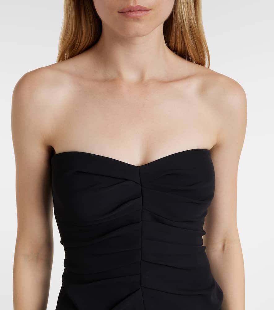 Ruched crêpe tube top