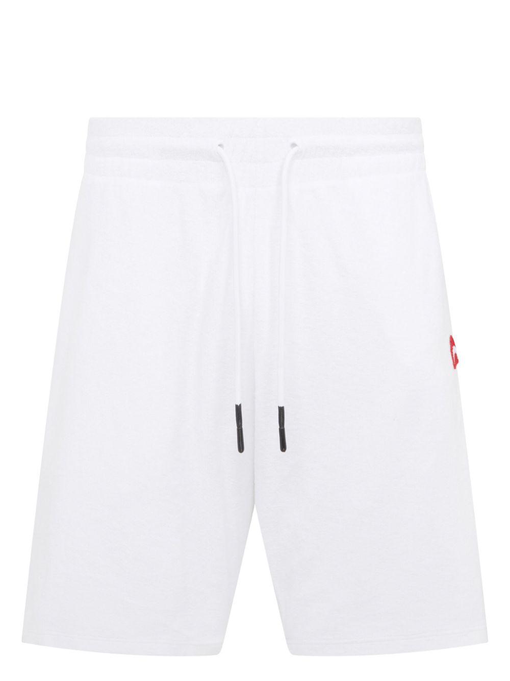 Logo-shark towelling shorts - White