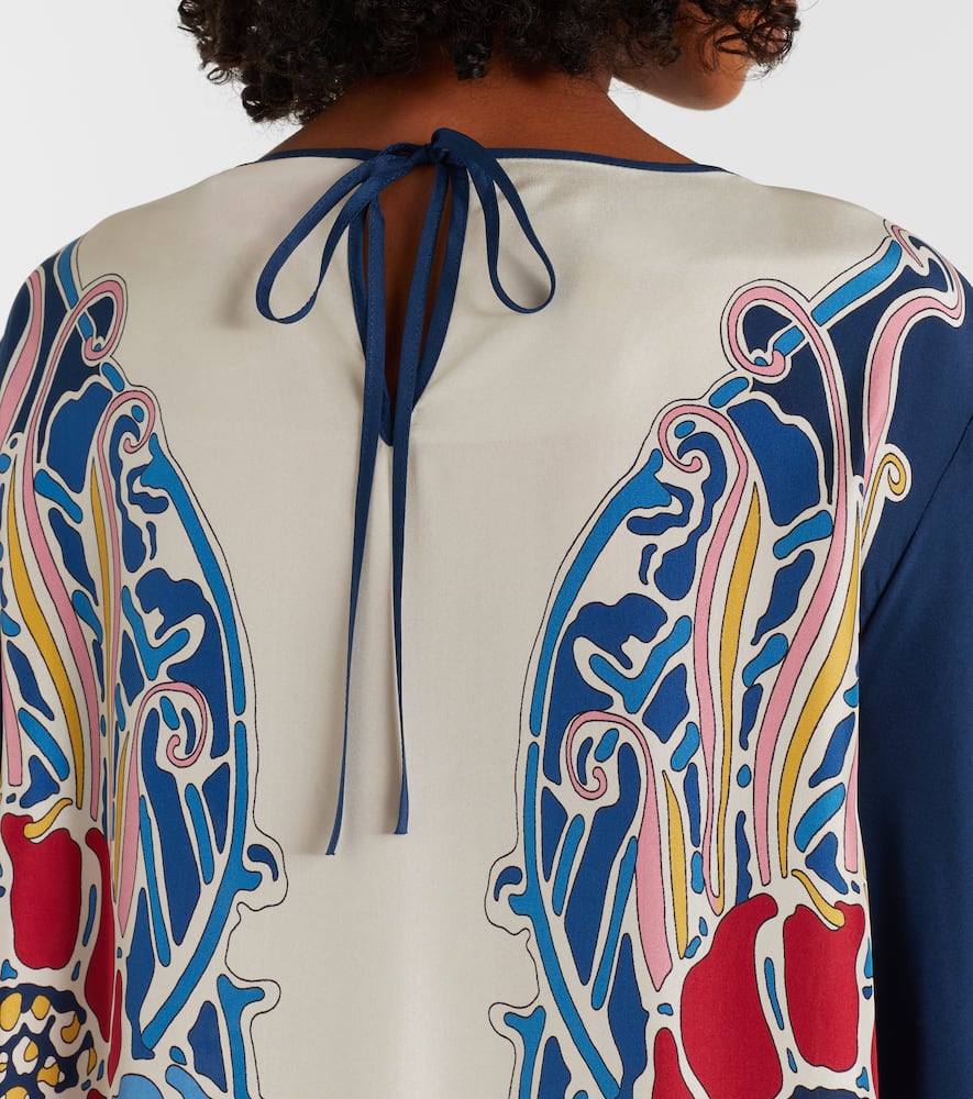 Vesta printed silk maxi dress