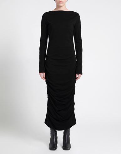 Woman Maxi dress Black Size 8 Cotton, Elastane
