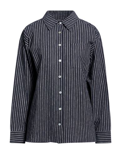 Woman Shirt Navy Size M Linen, Cotton