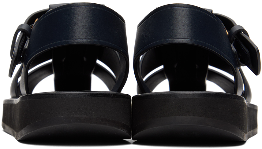 Navy fisherman flat sandals