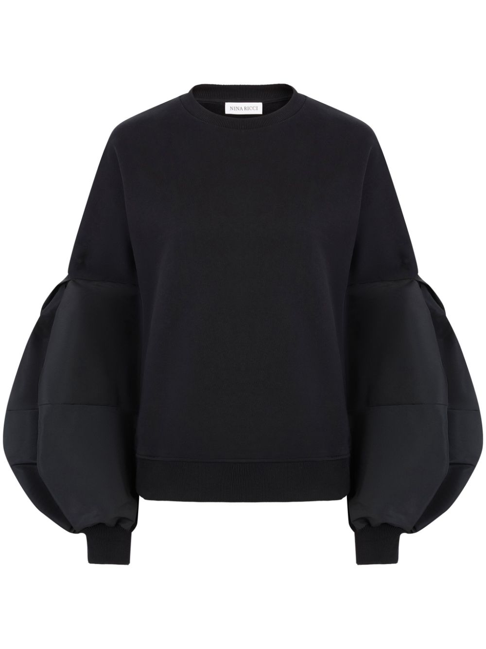 Puff-sleeve sweatshirt - Black