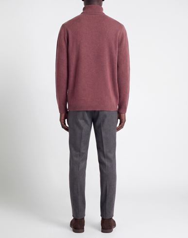 Man Turtleneck Garnet Size L Merino Wool
