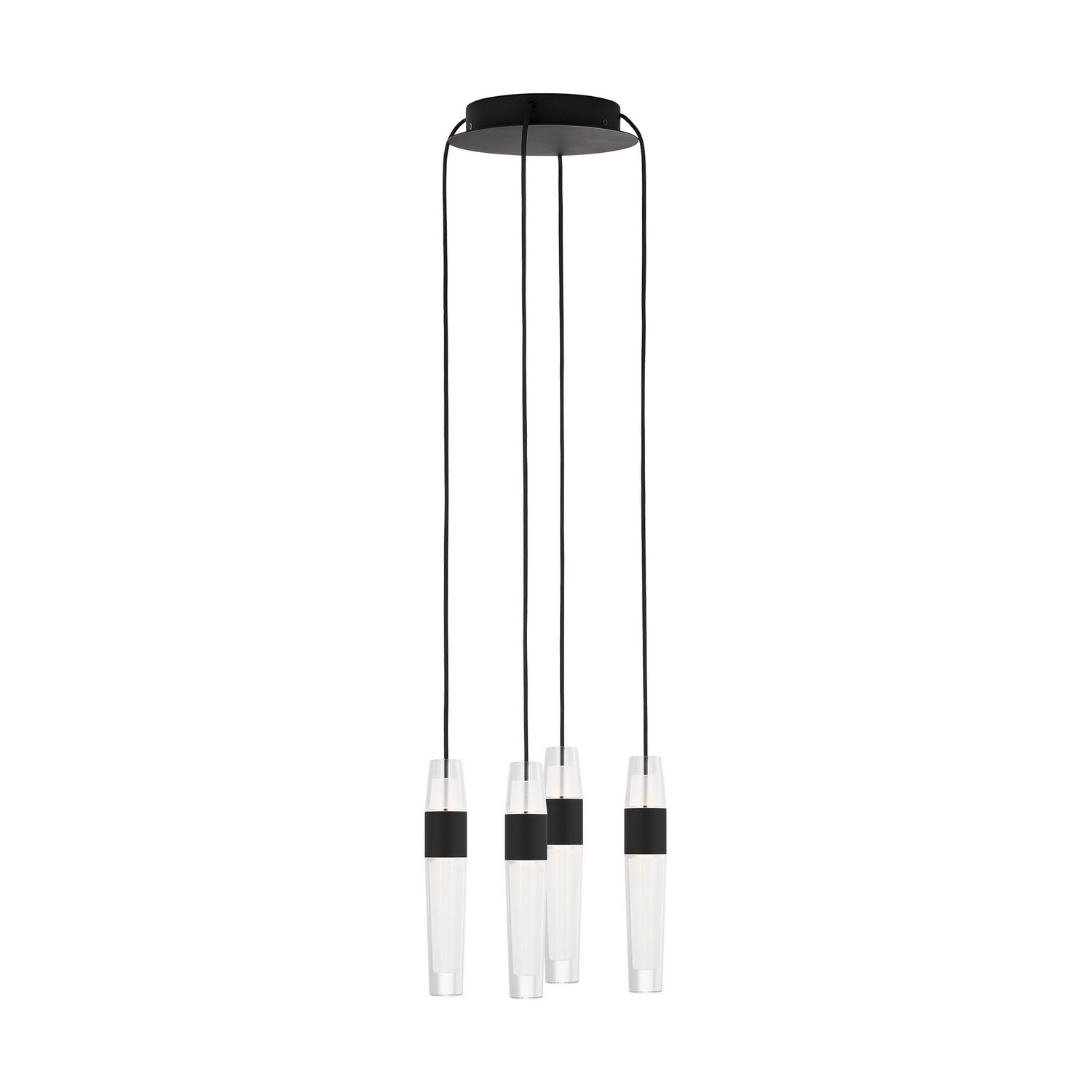 Nightshade Black LED Chandelier from the Lassell Collection