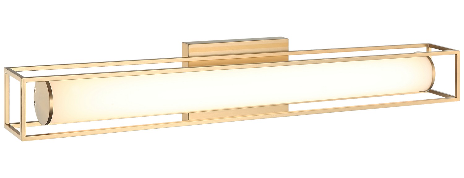 Aged Gold Brass LED Vanity from the Flannigan Collection