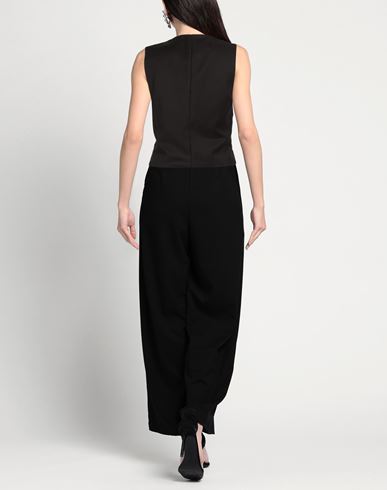 H2o Italia Woman Tailored Vest Black Size 4 Polyester, Viscose, Elastane