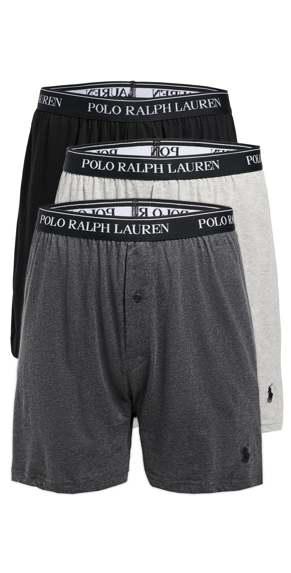 Classic Fit Knit Boxers 3 Pack Andover/Madison/Polo Black