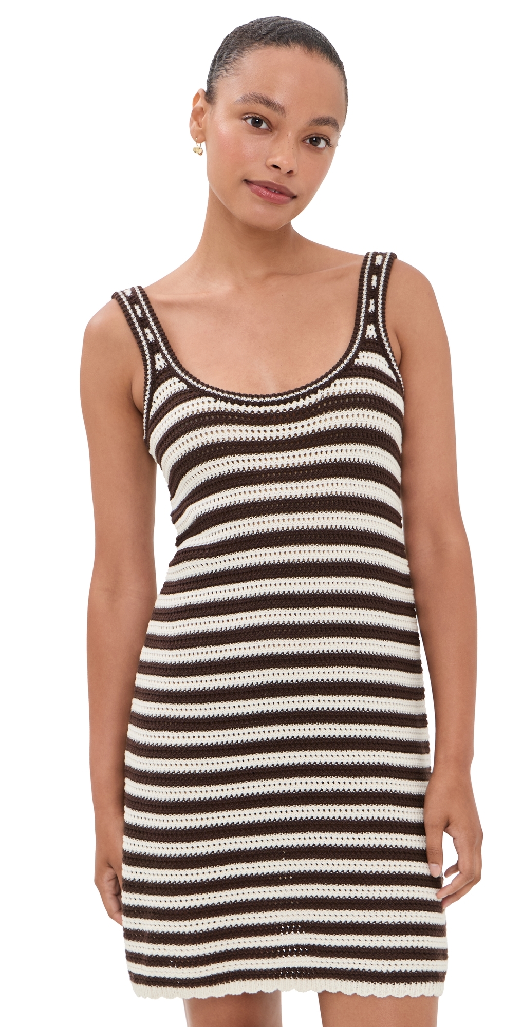 Archive Sweater Mini Dress Brown/White Stripe