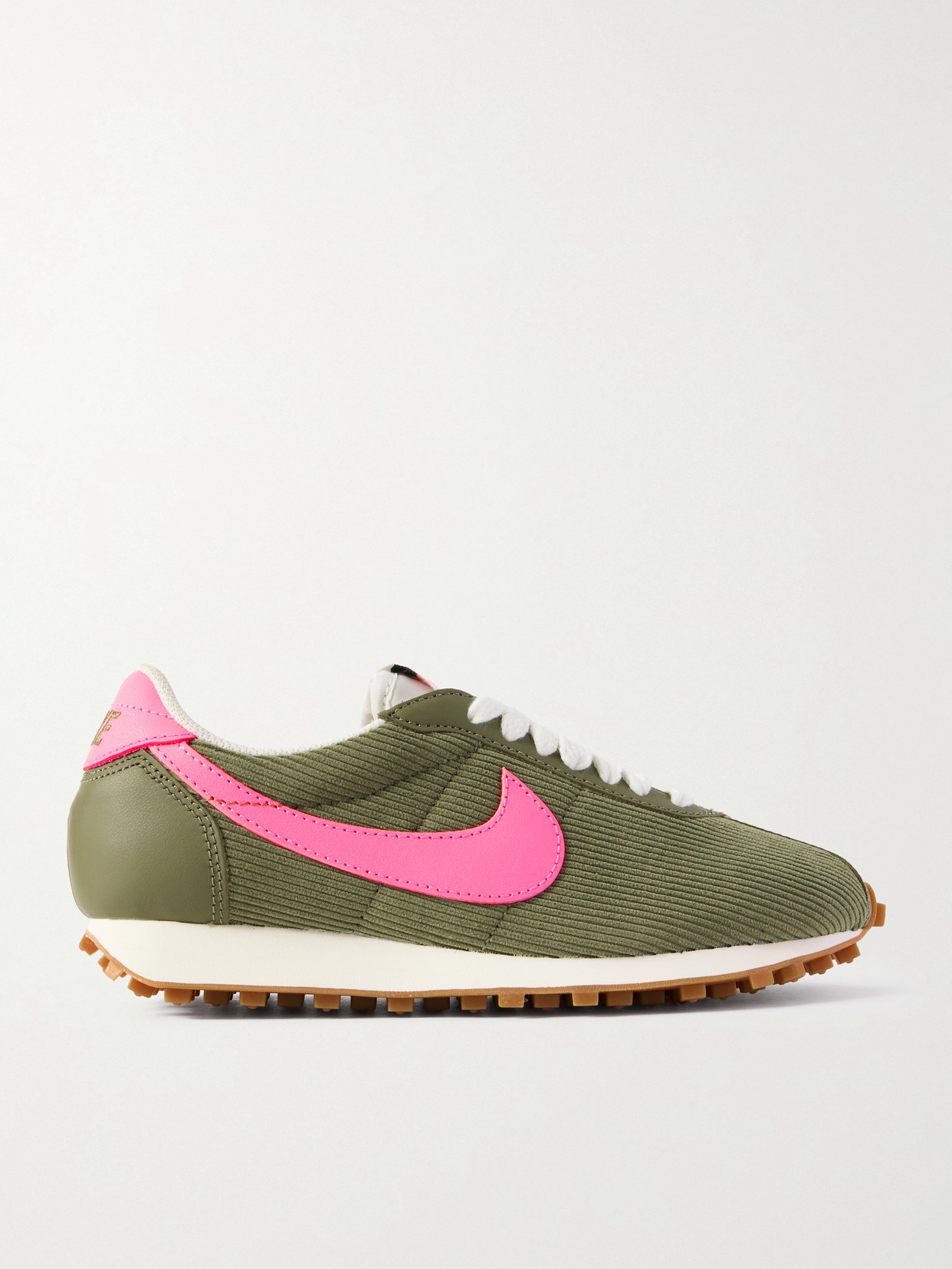Ld-1000 Leather-trimmed Corduroy Sneakers - Green