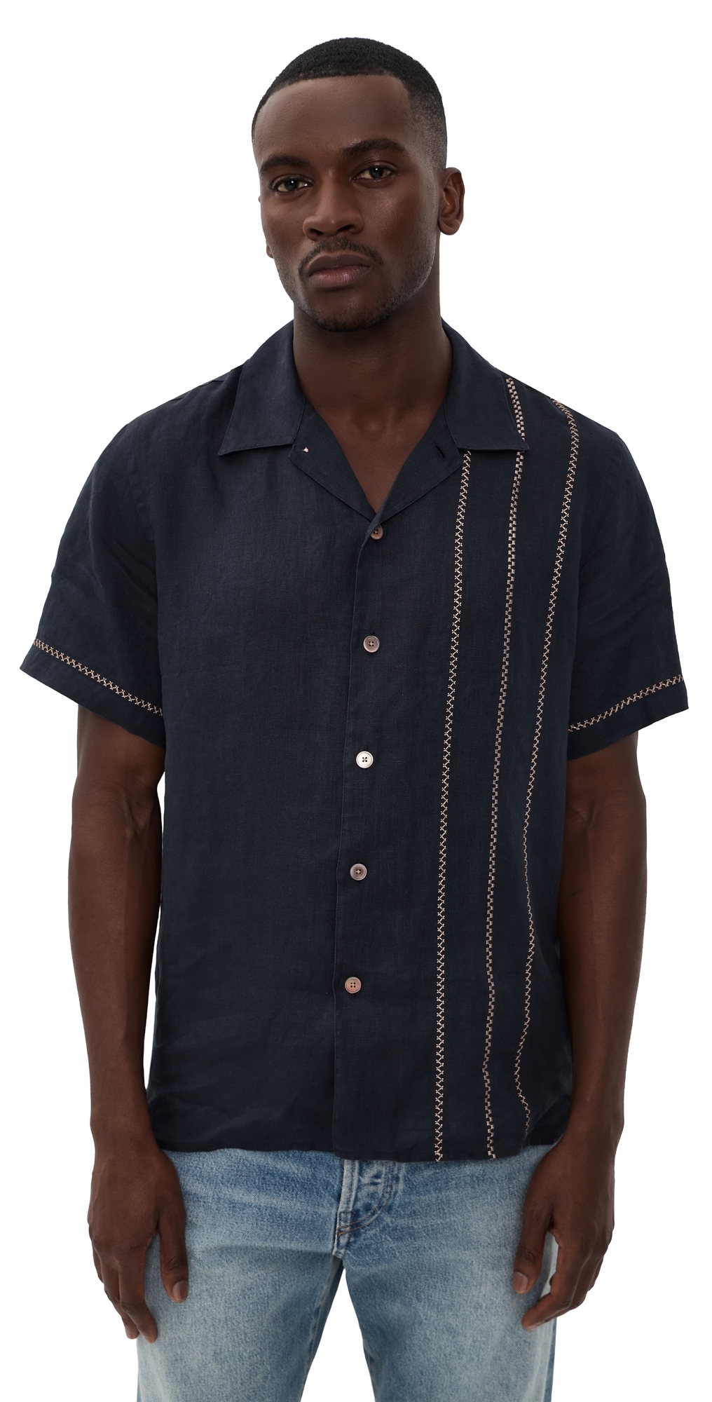 Short Sleeve Casual Fit Shirt Very Dark Navy