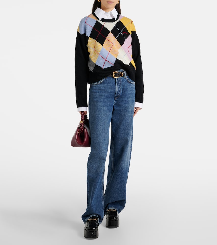 Harlequin argyle wool-blend sweater