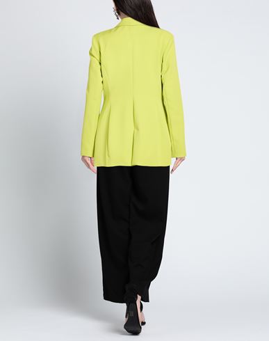 Woman Blazer Lime green Size S Polyester, Elastane
