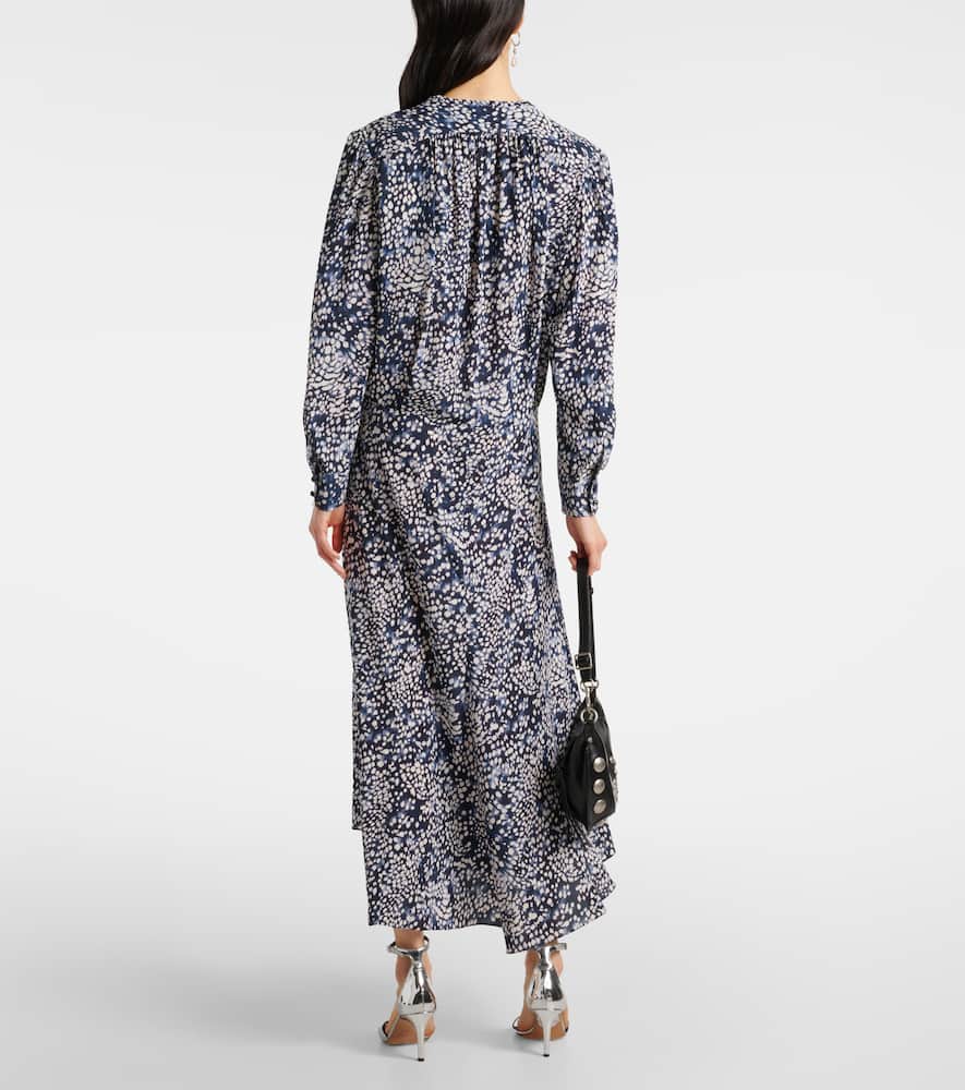 Hanane ruffled printed silk-blend maxi dress