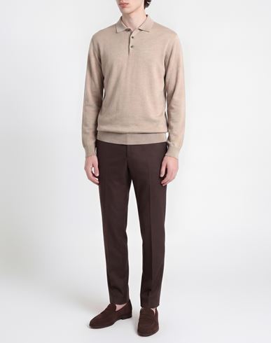 Man Sweater Sand Size 44 Merino Wool