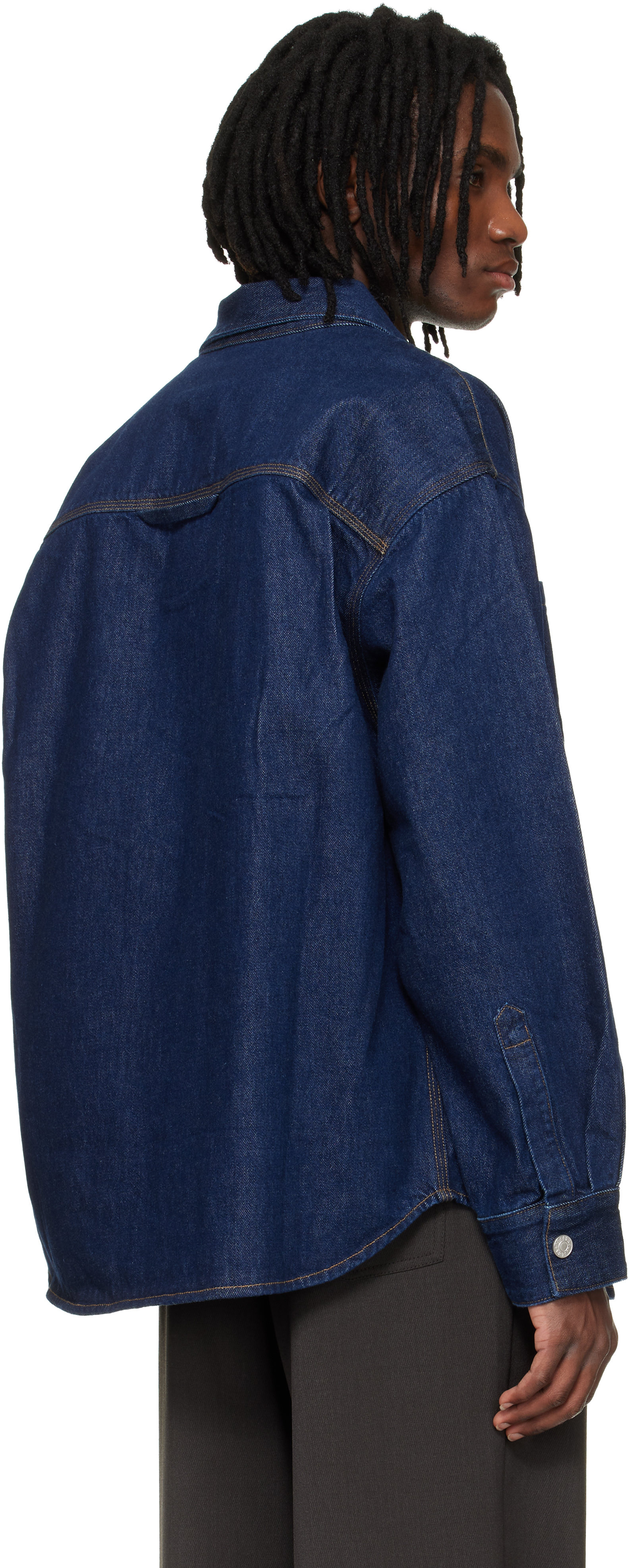 Navy Atticus Denim Shirt