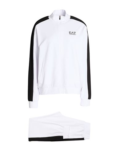 Woman Tracksuit White Size L Polyester, Elastane