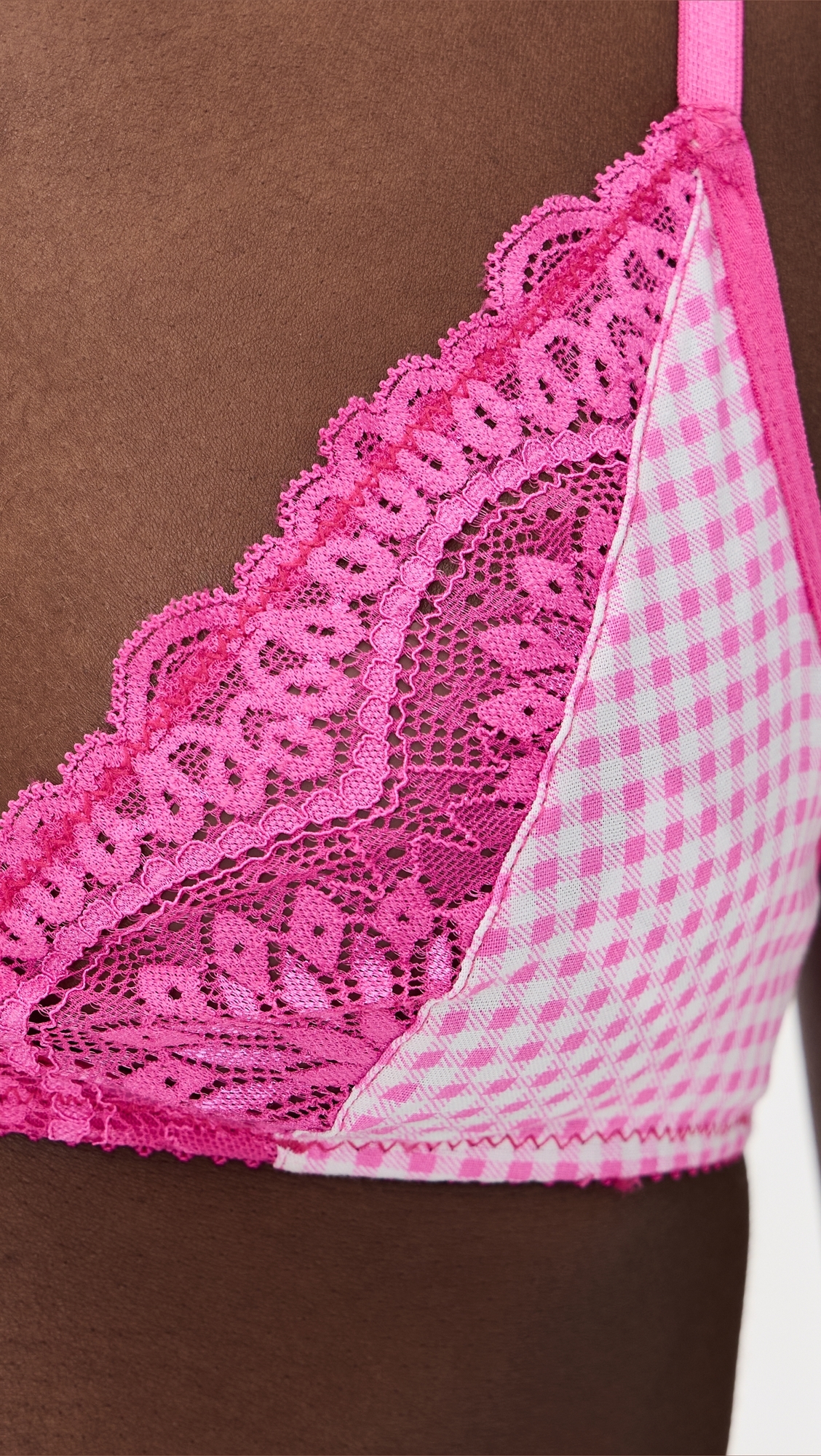Amara Bralette Strawberry Gingham