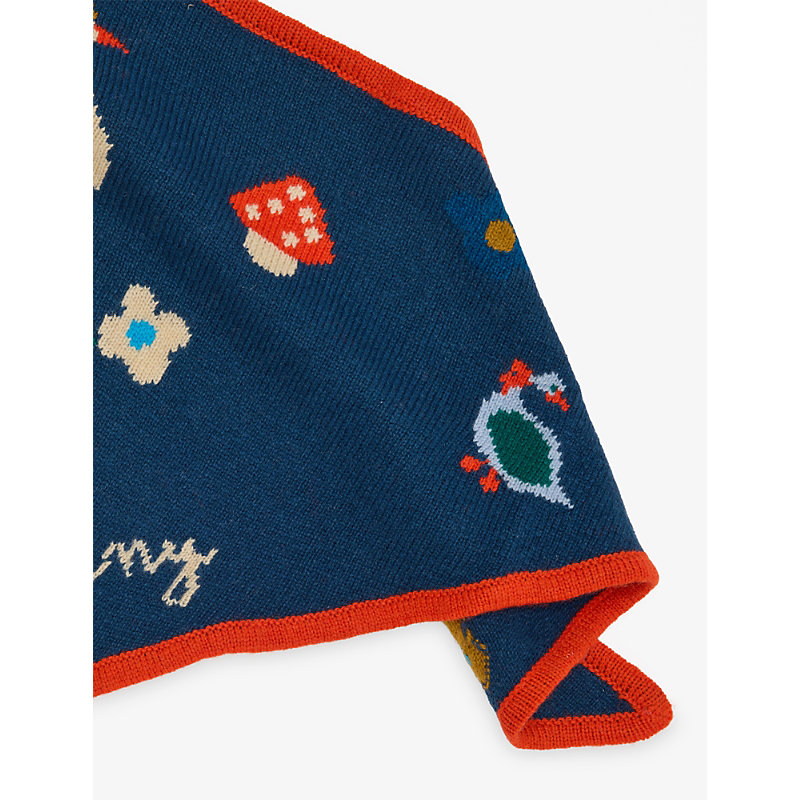 Winter Pond Motif Wool Bandana