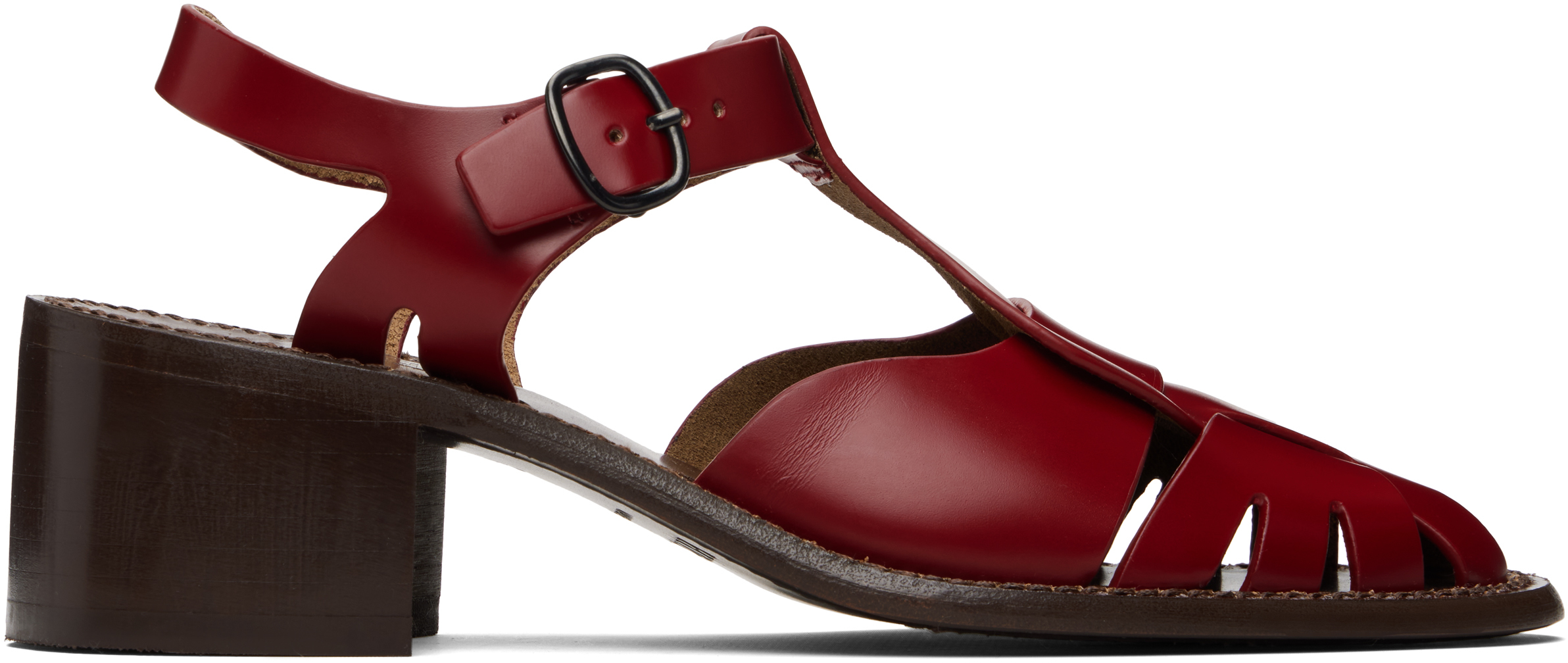 Red Pesca Heeled Sandals