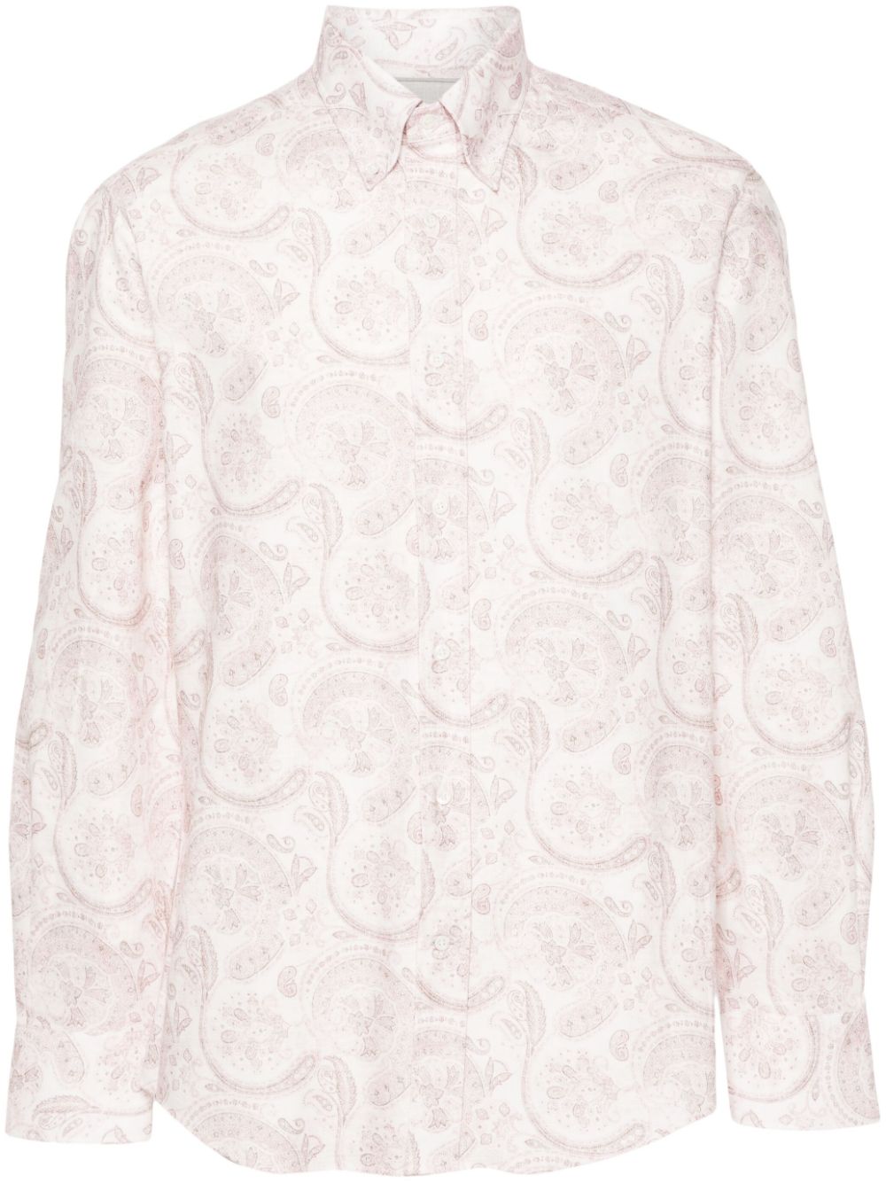 Paisley-print cotton shirt - White