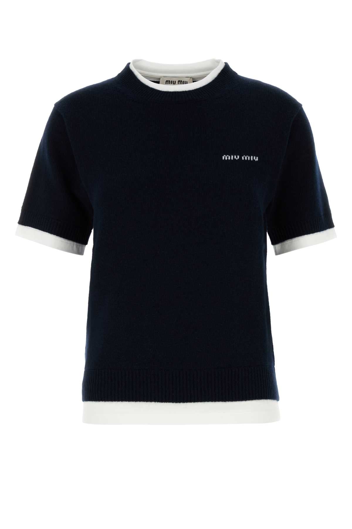 Cashmere Crew-Neck Sweater — Navy