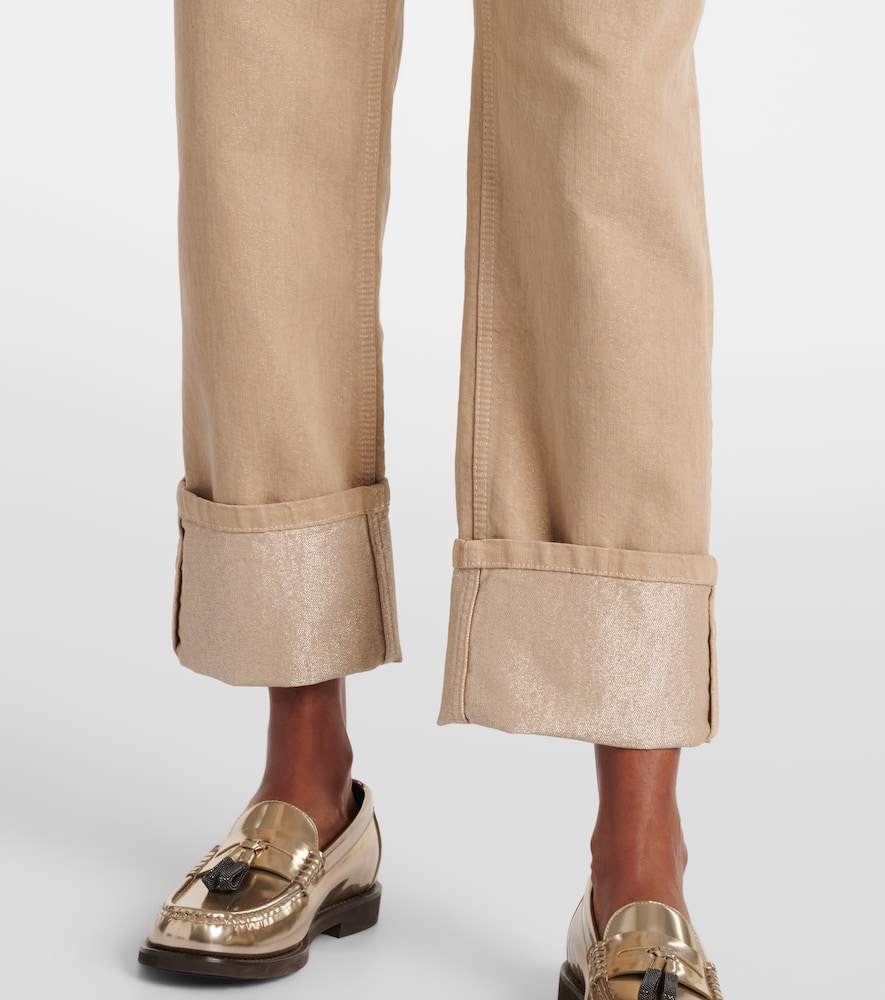 Mid-rise straight jeans