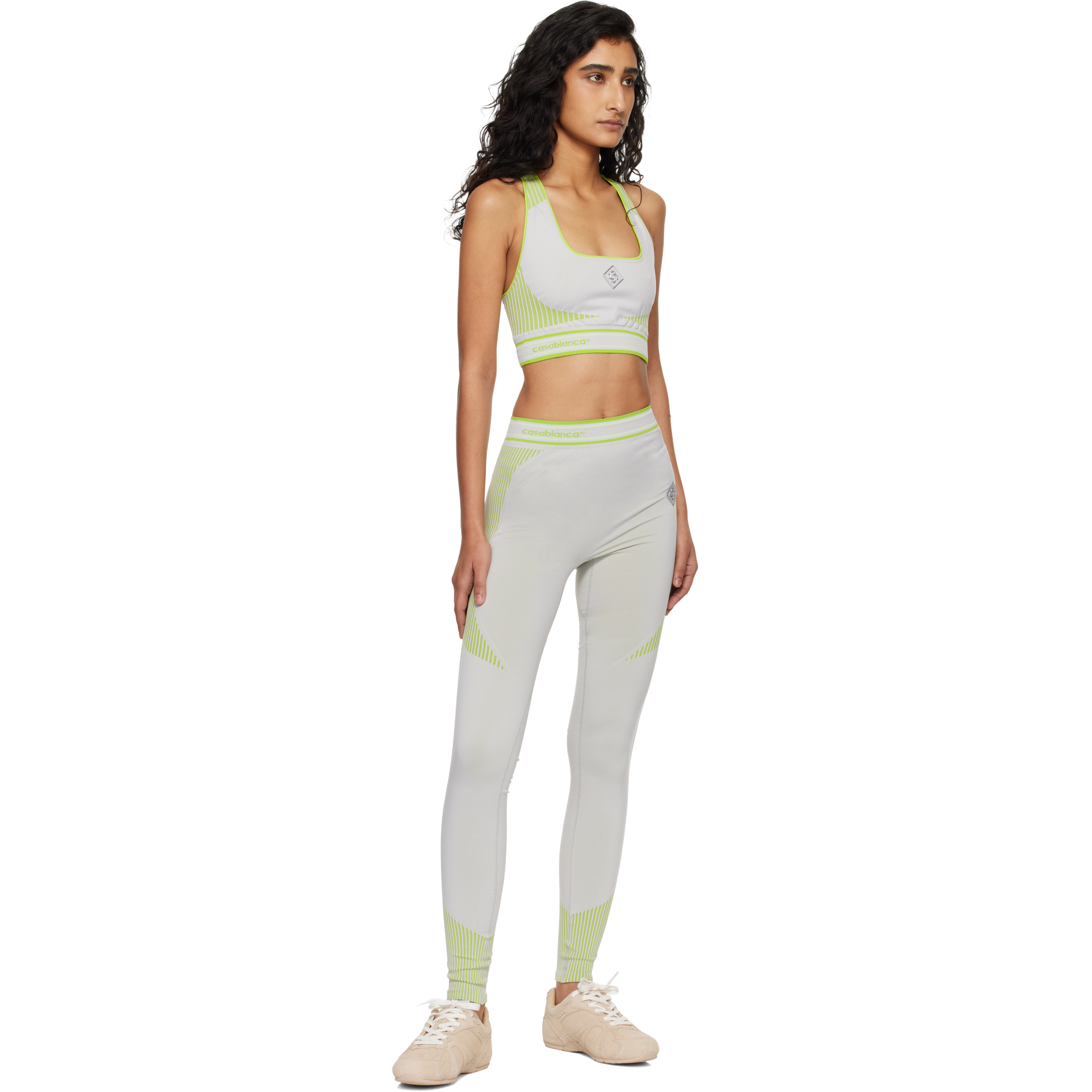 Gray & Green Seamless Bralette