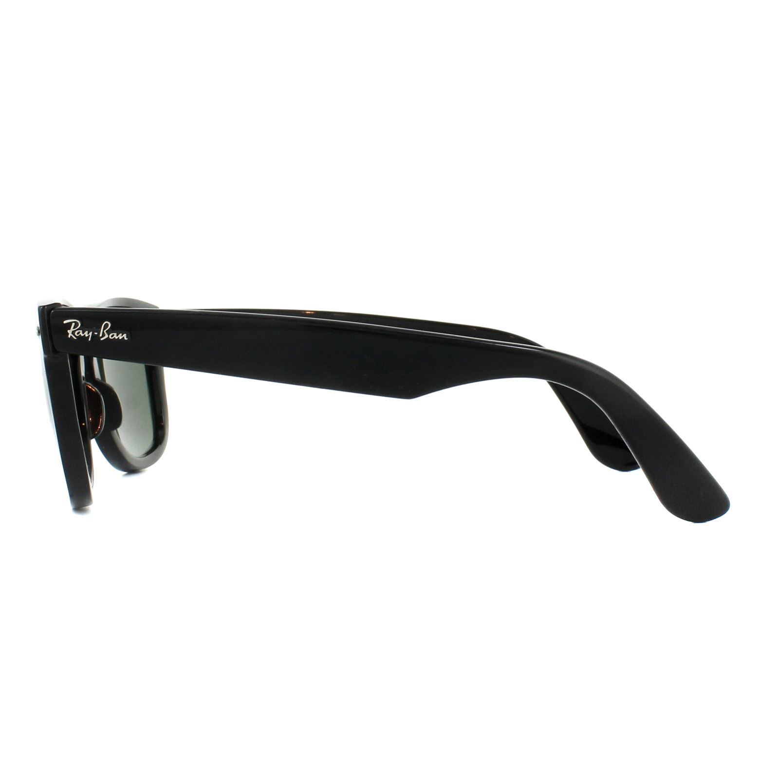 Ray-Ban Unisex Sunglass RB4340 Wayfarer Ease - Frame color: Black, Lens color: G-15 Green