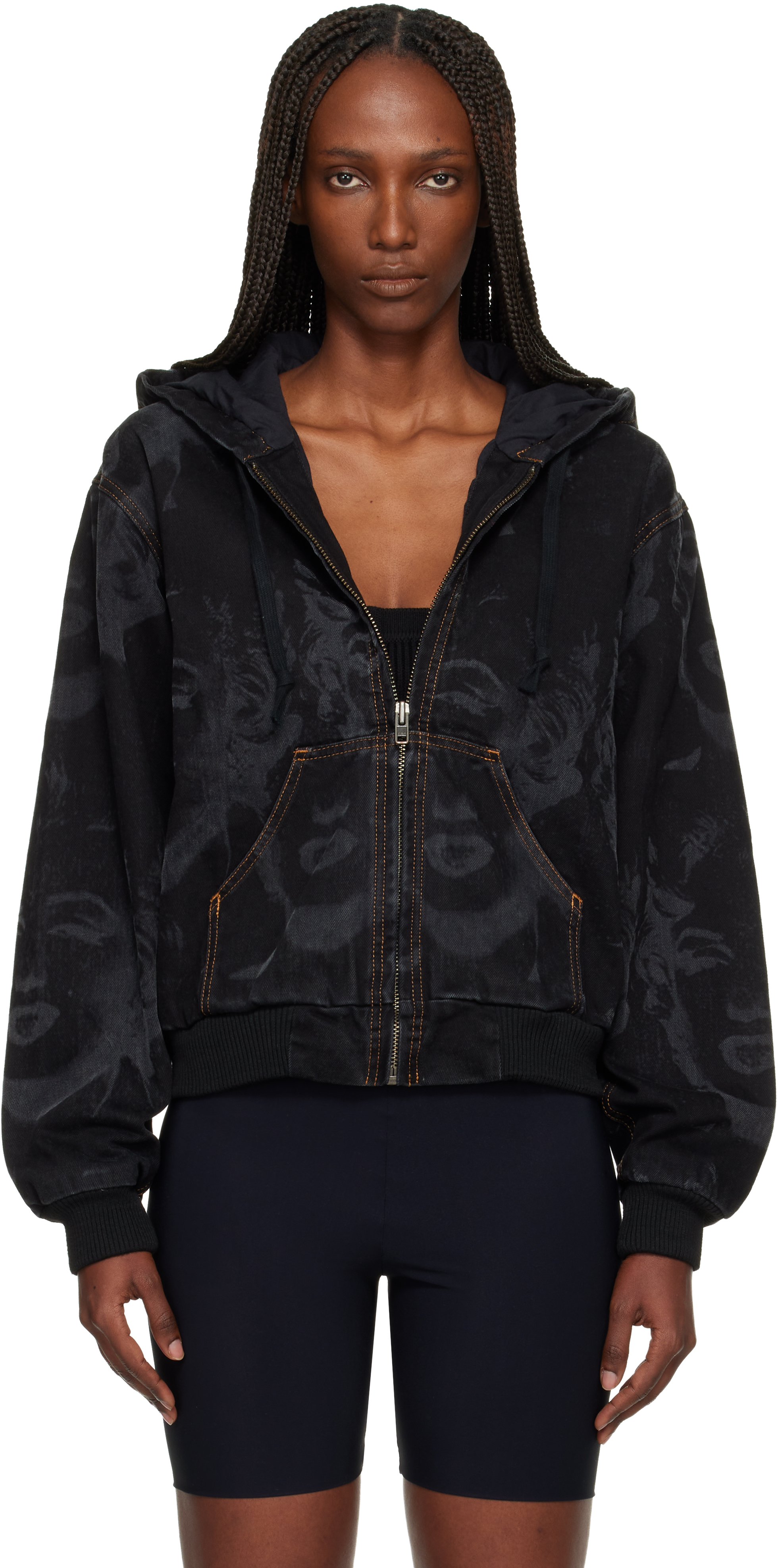 Black Marilyn Workwear Denim Jacket