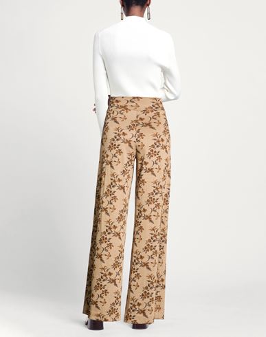 Niū Woman Pants Sand Size S Polyester, Viscose, Polyamide, Metallic Polyester, Elastane