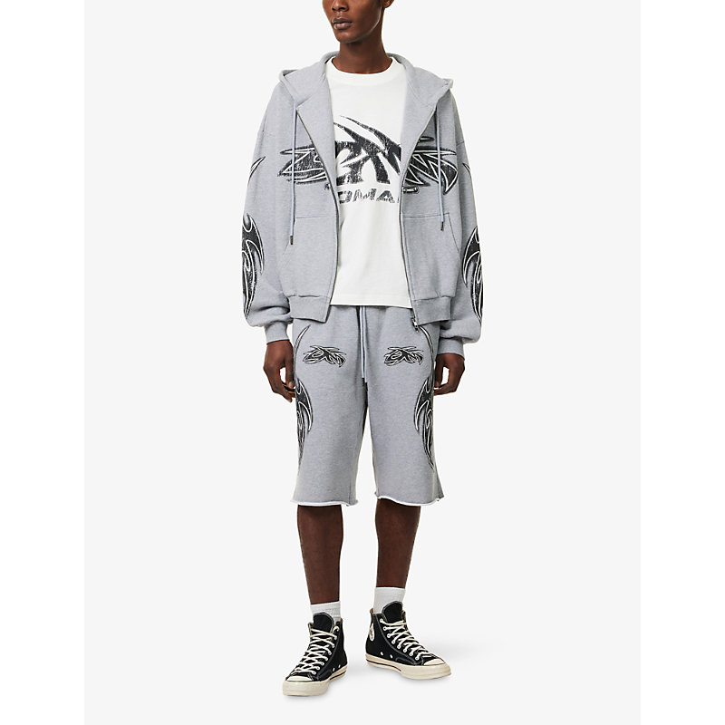Mens Vivid Logo-Print Cotton Shorts