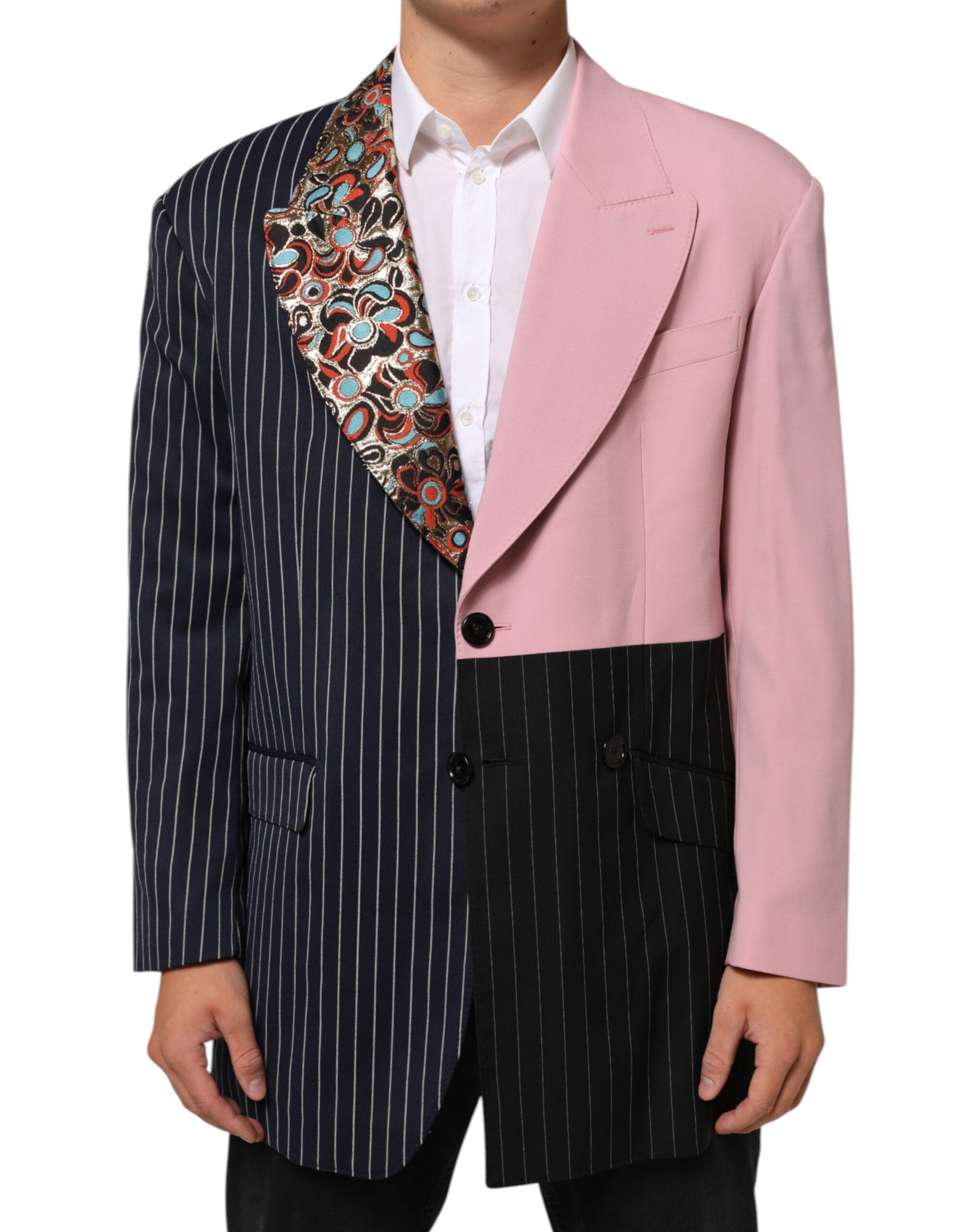 Multicolor Patchwork Blazer — Multicolor