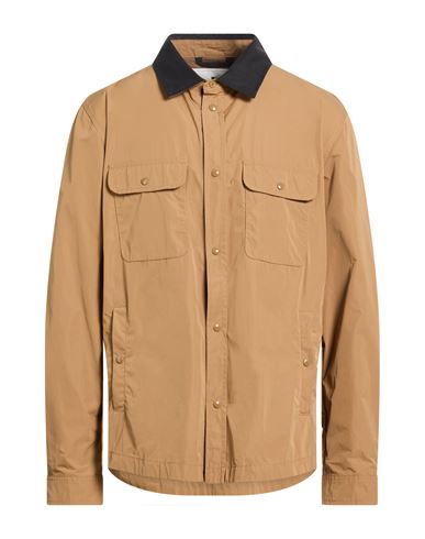 Man Jacket Camel Size L Polyester, Cotton