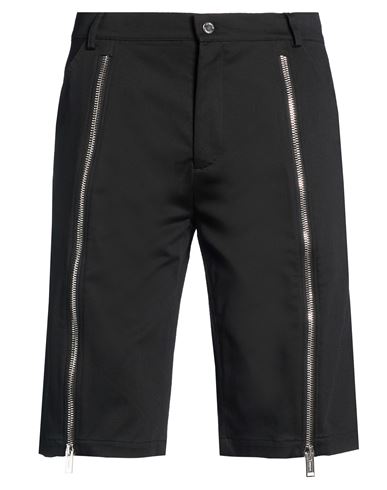 Man Shorts & Bermuda Shorts Black Size 30 Cotton, Elastane