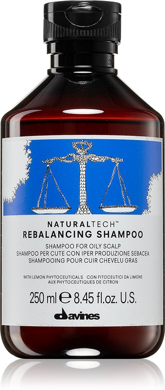 Davines Naturaltech Rebalancing Shampoo shampoo di pulizia profonda per cuoi capelluti grassi