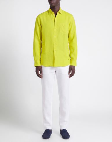Man Shirt Marigold Size S Linen
