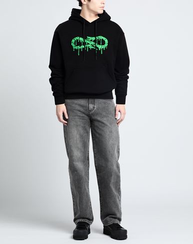 Man Sweatshirt Black Size XL Cotton