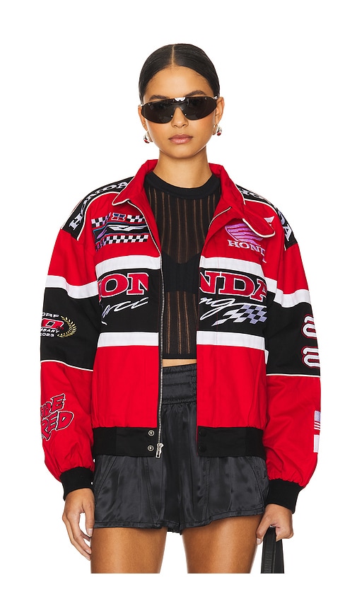 CPTN Apparel x Honda Anniversary Race Jacket in Red. L. Also in M, XL/1X