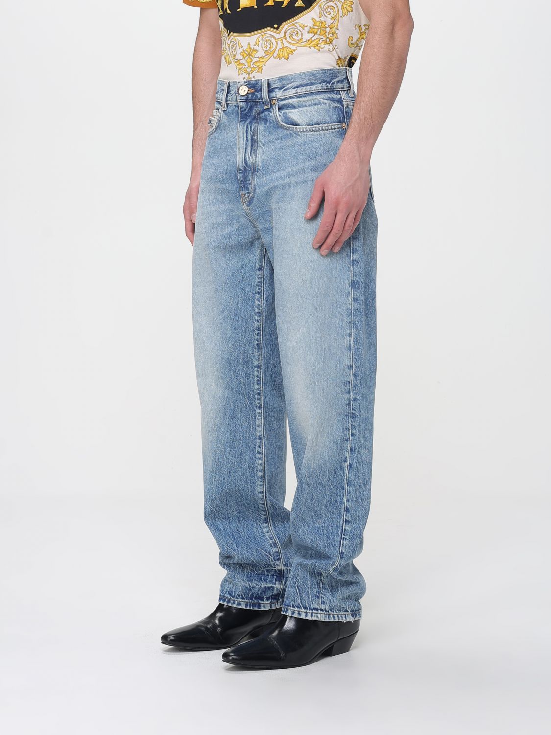 Jeans Men color Stone Washed
