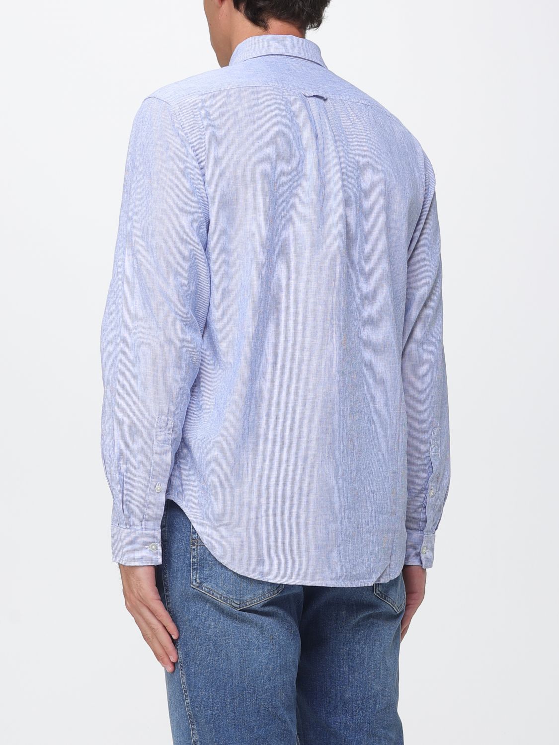 Shirt Men color Gnawed Blue