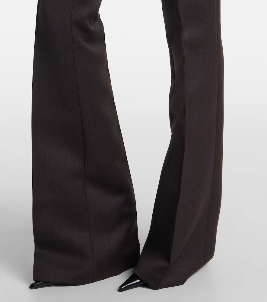 High-rise flared pants