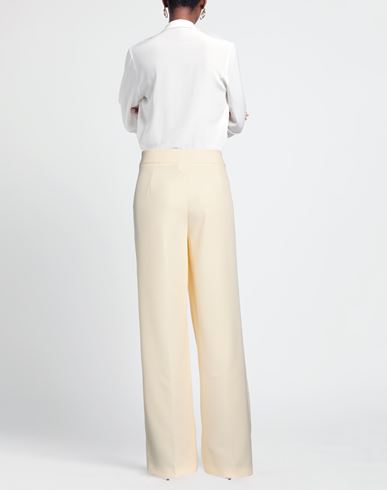 Woman Pants Cream Size S Polyester, Elastane