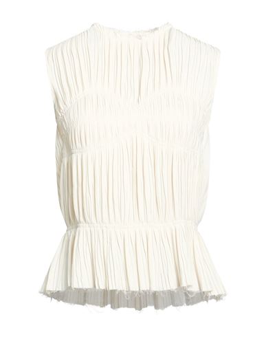 Woman Top Off white Size 4 Acetate, Silk