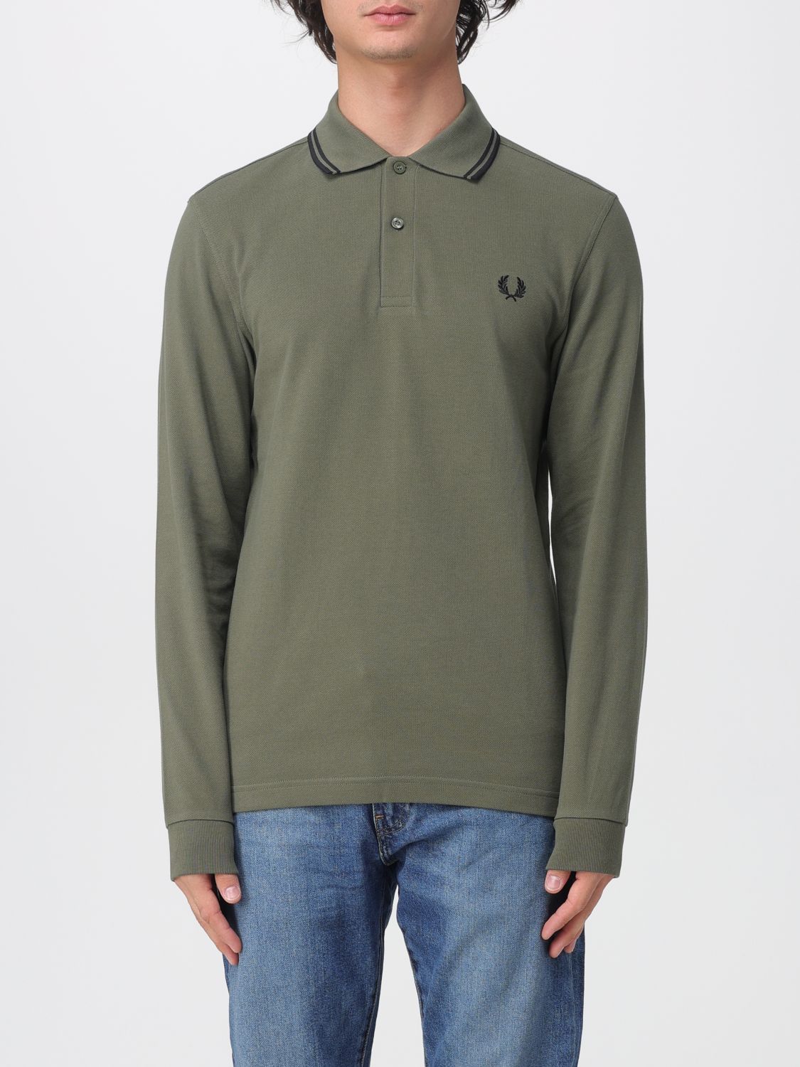 Polo Shirt Men color Green