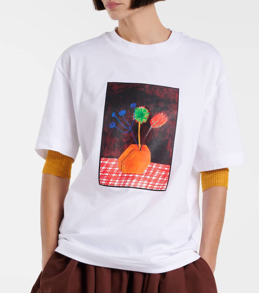 Printed cotton jersey T-shirt
