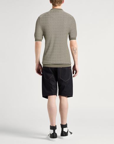 Man Sweater Military green Size 38 Cotton