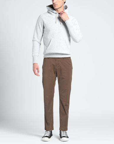 Man Pants Khaki Size 40 Cotton, Elastane